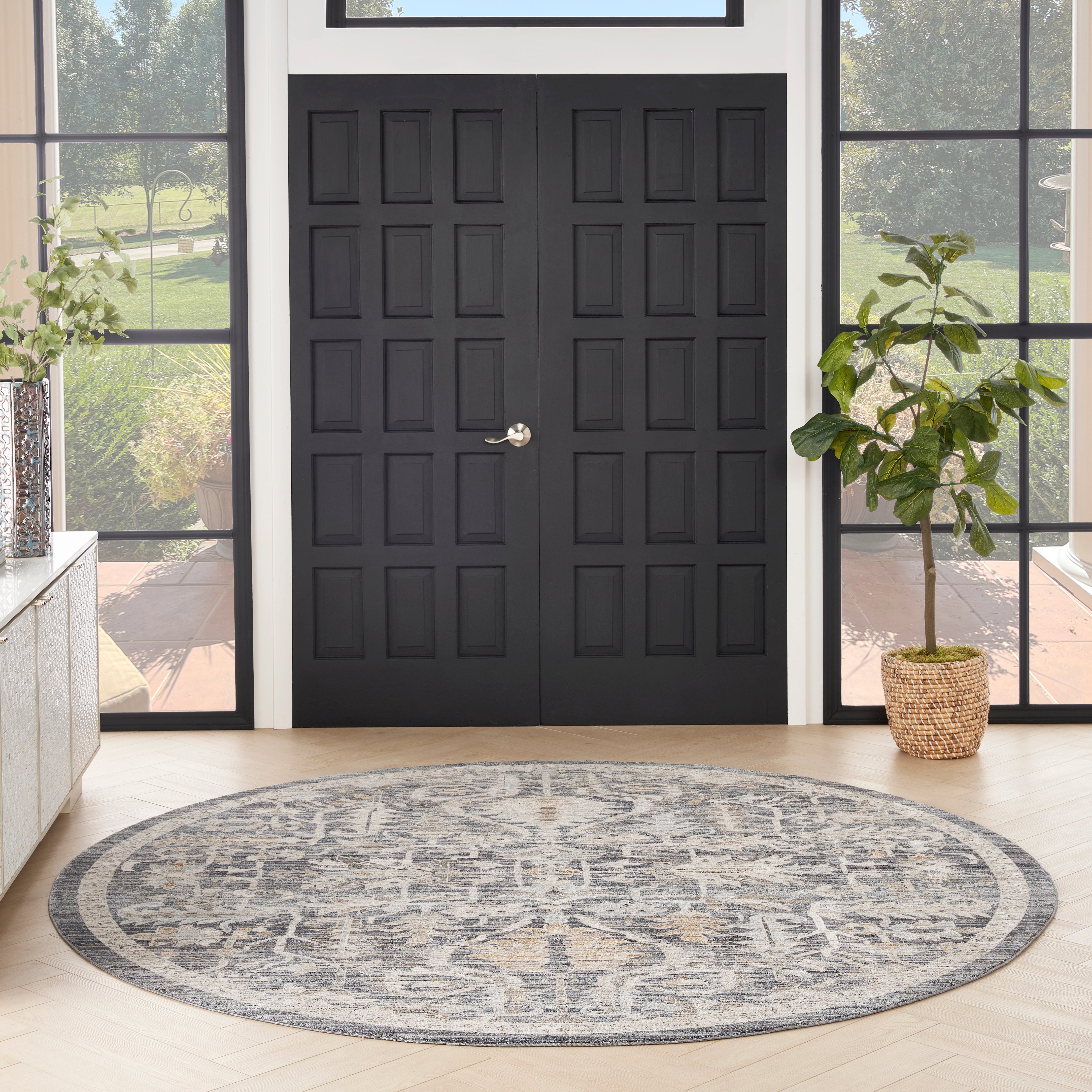 Nourison Lynx LNX02 Navy Multicolour Rug